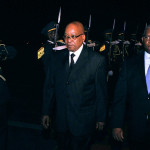 Jacob Zuma arriving on Monday evening