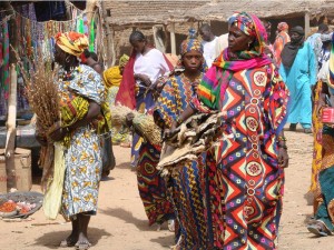 Tuareg women in a market