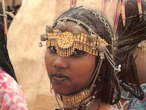 A Saho lady in traditional decor