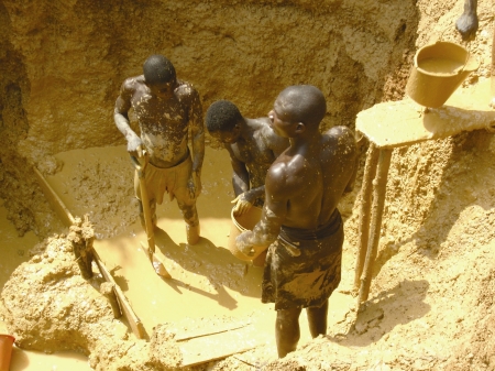 Illegal mining for gold is commonplace in parts of Ghana
