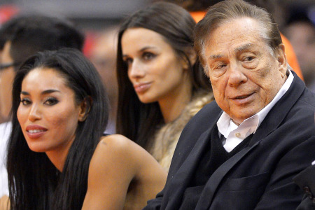 Donald Sterling attends a Clippers game alongside former inamorata, V Stiviano 