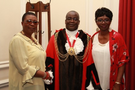 From left: Princess `Deun Adedoyin-Solarin, Mayor Ade Aminu and Dolapo Ajakaiye