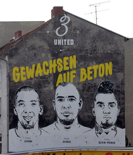 A mural in Berlin celebrates the footballing siblings
