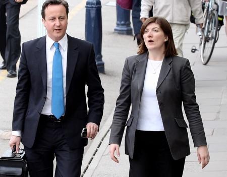 Nicky Morgan pictured with Prime Minister David Cameron