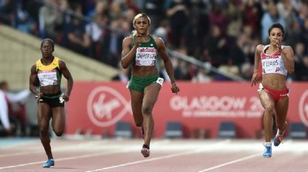 In the absence of the top Jamaican, Okagbare enjoyed a comfortable win