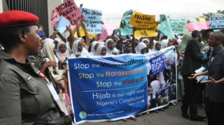 The ban on the Hijab in schools is being seen as a violation of the right to freedom of religion 