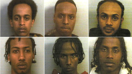 Six men were jailed for between seven and thirteen years