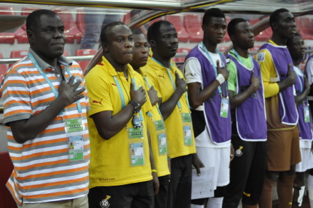 Tetteh (far left) led Ghana to the U-20 World Cup in 2009