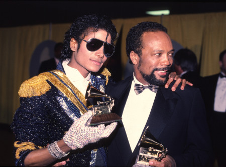Quincy Jones (right) presided over Michael Jackson’s rise to mega-stardom