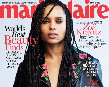 Zoe Kravitz adorns the current edition of Marie Claire in the US