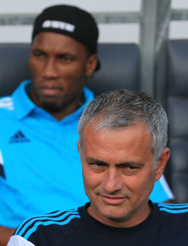Jose Mourinho’s tactical nous has handed Didier Drogba (background) the unexpected bonus of a fourth Premier League champions medal towards the end of the Ivorian’s career 
