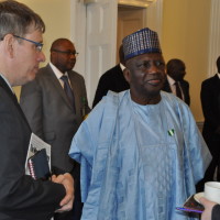 From left: Dr. Alex Vines OBE, His Excellency Dr. Dalhatu Tafida Nigeria High Commissioner to the UK
