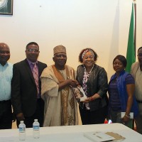 Dr. Dalhatu Tafida Outgoing Nigeria High Commissioner to the UK with members of African Voice newspapers