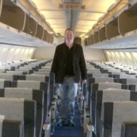 Nigel Short aboard his own 737, at least for one flight