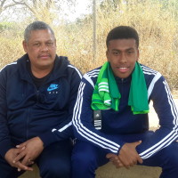 Alex Iwobi’s father Chuka (left) was influential in his son’s decision to pull on the green of Nigeria’s Super Eagles 